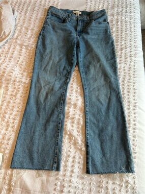 Madewell Blue mid rise kick out